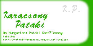 karacsony pataki business card